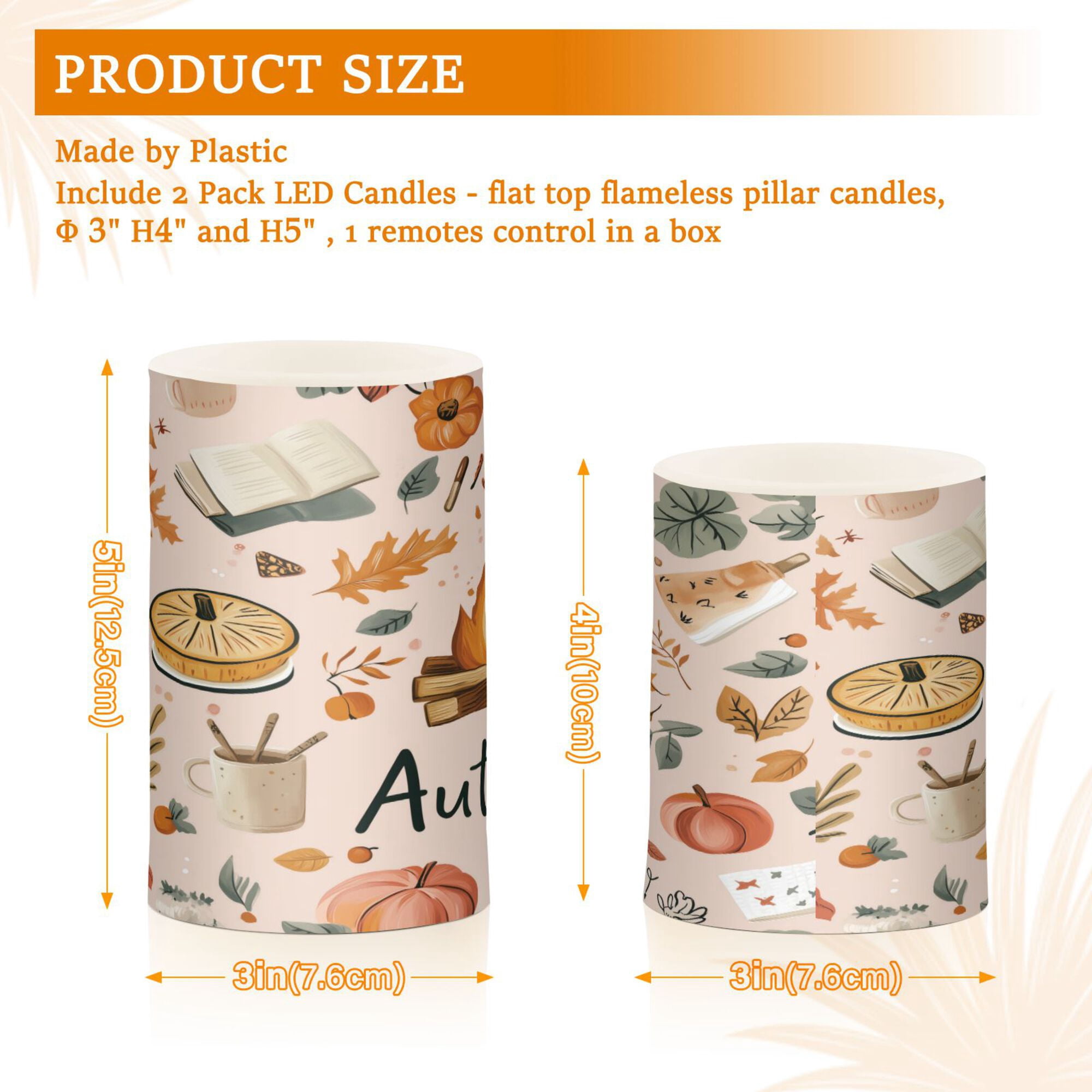 Yayeee Flameless Candles with Remote Flickering Battery Operated Multi Color Changing, Campfire Pattern