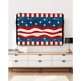 thumbnail image 5 of 4th of July American Flag Outdoor TV Cover 52 to 55 Inch Waterproof, Independence Day Red Striped Patriotic 600D Oxford TV Covers with Zipper, Outside Flat TV Screen Protector 52"Wx19"Hx4.5"D, 5 of 7
