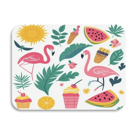 

Dish Drying Mat Diatomite Kitchen Mats Counter Absorbent Dish Pad Drainer Rack Tropical Elements Icon