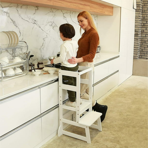 SDADI LT05W Mother s Helper Adjustable Height Kids Kitchen Step Stool Walmart