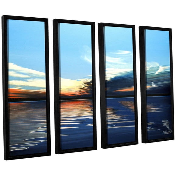 ArtWall Ken Kirsh "Quiet Reflections" 4-Piece Floater Framed Canvas Set