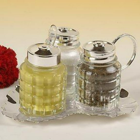 Queen Anne 3 Piece Leaf Cruet