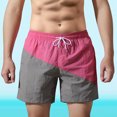 thumbnail image 2 of WERYOUNG Couple Sports And Fitness Nylon Shorts Men Can Go Underwater Trousers Relaxed Fit Trunks, Pink, L, 2 of 9