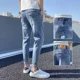 thumbnail image 2 of Pantalones ajustados para hombre, pantalones vaqueros con bolsillos, pantalones vaqueros negros ajustados para hombre, pantalones casuales ajustados, baratos, talla grande, de lujo, novedad de 2025, 2 of 5