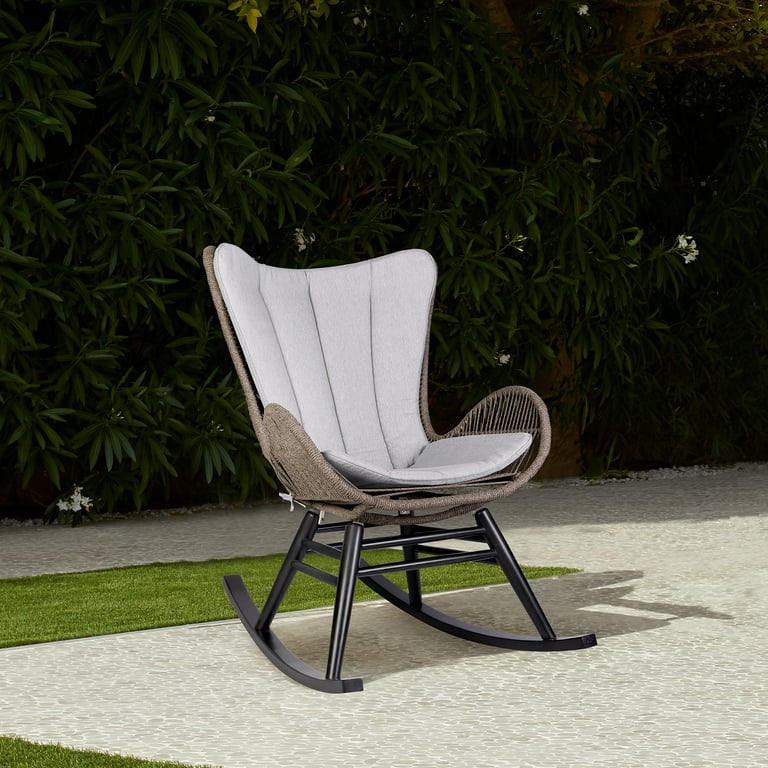Outdoor rope 2025 rocking chair