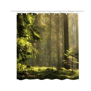 JHyouerji Printed Polyester Shower Curtain,Mildew Proof Water Repellent Bathroom Partition Curtain,Machine Washable Fabric Curtain with 12 Hanging Holes,59×71 Inch