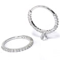 thumbnail image 2 of Pompeii 1 Carat Diamond Engagement Wedding Ring Set 10K White Gold (H/I,I1-I2), 2 of 3
