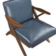 thumbnail image 5 of Brown Finish, 22" Seat Depth / Blue Accent Chair for Living Room, 5 of 5
