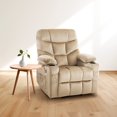thumbnail image 3 of MCombo Power Lift Recliner Chair with Extended Footrest, USB Port for Elderly Seniors, Fabric(Beige), 3 of 9