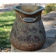 thumbnail image 4 of 9.25"Tall Egyptian Era Designed Earthen Ware Terracotta Pitcher Shaped Planter with Badged Garden Time, 4 of 5