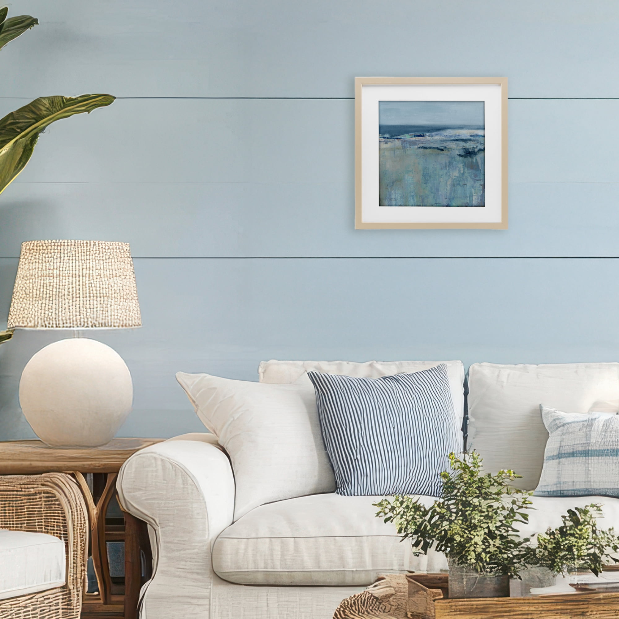 Stupell Industries Serene Abstract Pastel Seascape Birch Framed Print Under Glass, design by Carol Robinson