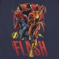 thumbnail image 2 of Women's The Flash Distressed Heroes  Graphic Tee Navy Blue Small, 2 of 4