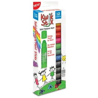 Kingart Tempera Paint Sticks, 60 Vibrant Colors for Kids, Super Quick Drying, Works Great on Paper Wood Glass Ceramic Canvas