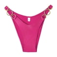 thumbnail image 6 of vigerkar Women O Ring Bikini Bottoms Full Coverage Swimsuit Bottom Low Waist Low Rise Bathing Suit (Hot Pink, XL), 6 of 6