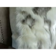 thumbnail image 2 of Plutus Ivory Faux Rabbit Fur Handmade Double Sided Throw Pillow - Ivory & Gray - 24 x 24 in., 2 of 4