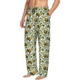 thumbnail image 3 of Mens Pajama Pants - Soft Sleep & Lounge Pants for Men, Bees and Flower Cuteness Casual PJ Bottoms Pants with Pockets, 3 of 5