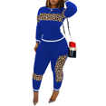 thumbnail image 2 of Akmipoem 2 Piece Outfits Women Leopard Sweatsuit Tracksuit Jogging Suit Activewear Sets, 2 of 5