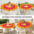 thumbnail image 7 of Colorful Tie Dye Mandala Pattern Round Fitted Tablecloth with Elastic Edge,Dining Table Cover Waterproof,Outdoor Round Tablecloth for Camping,Dining,Indoor and Outdoor, 7 of 7