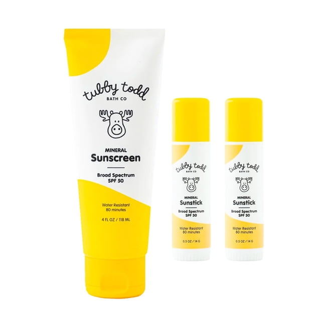Kit de protección solar Tubby Todd para rostro y cuerpo para bebés y niños