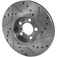 thumbnail image 4 of New Cross-drilled and Slotted Brake Disc Compatible With Volkswagen Jetta GLI 6 Cyl 2.8L Jetta GLS 6 Cyl 2.8L Beetle GLS 4 Cyl 1.8L 1999-2010 By 19911 19996 34168 96806 117201, 4 of 8