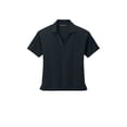 thumbnail image 3 of MERCER+METTLE Women's Stretch Jersey Polo | Short Sleeve Work Polo for Women, Moisture Wicking Jersey Shirt - Night Navy L, 3 of 4