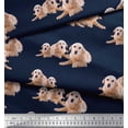 thumbnail image 3 of Soimoi Cotton Duck Fabric Golden Retriever Dog Print Fabric by Yard 42 Inch Wide, 3 of 3