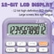 thumbnail image 3 of Calculadora Exlliy Desk con pantalla LCD grande de 12 dígitos, color morado, 3 of 6
