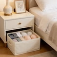 thumbnail image 7 of 7-Section Foldable Drawer Organizer for Clothes, Stackable Storage Bin for Jeans, T-Shirts, Closet & Wardrobe, 7 of 7