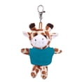 thumbnail image 2 of Made by alien's soft plush Giraffe keychain, Clip for the kids keys, purse & bags,, 2 of 2