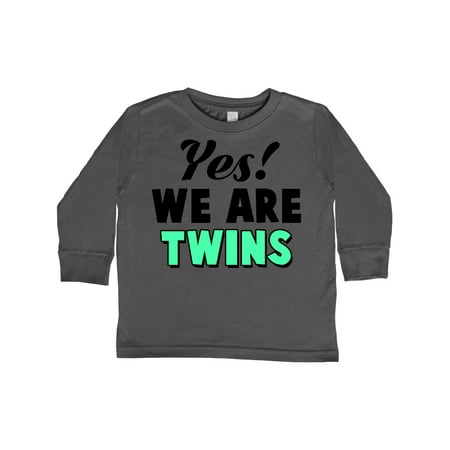 

Inktastic Yes We Are Twins Gift Toddler Boy or Toddler Girl Long Sleeve T-Shirt