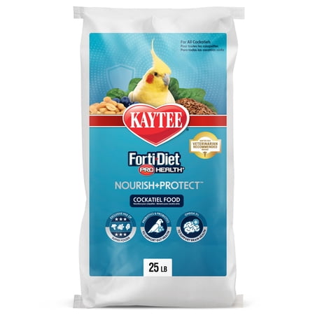 Kaytee Forti-Diet Pro Health Nourish+Protect Cockatiel Food 25 Pounds