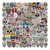 111pcs Including Sugar Skull Stickers Decals 101 pcs, Sugar Skull Temporary Tattoos 10pcs, for Laptop Water Bottle, Mexican Day of The Dead Gifts Decor Dia de Los Muertos