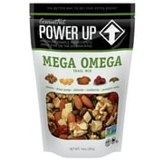 JSC Power Up Premium Trail Mix Mega Omega 14 Ounces Delicious Blend of Nuts Fruits and Seeds Omega-3 Hearty Healthy Fatty Acids Non-GMO Vegan Gluten Free No Artificial Ingredients Gourmet Nut 1 Pack