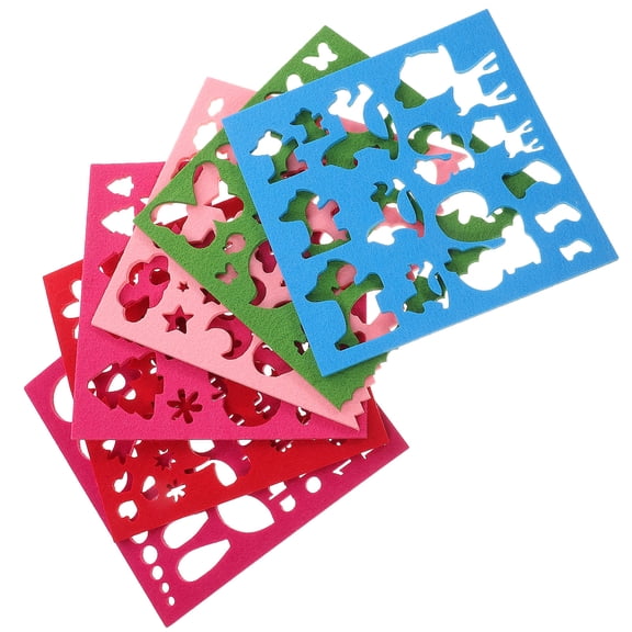 Toyvian 1 Set Felt Templates for DIY Crafting and Shape Creation Assorted Color