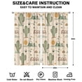 thumbnail image 2 of 2 PCS Retro Desert Kitchen Curtains - 42x84 Inch Succulent Tier Panels, Southwestern Boho Style, Semi-Sheer Rod Pocket Window Drapes, 2 of 2
