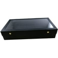 thumbnail image 5 of Black Jewelry Display Buckle Case 2 5/8" w Acrylic Glass Top & Pad, 5 of 10