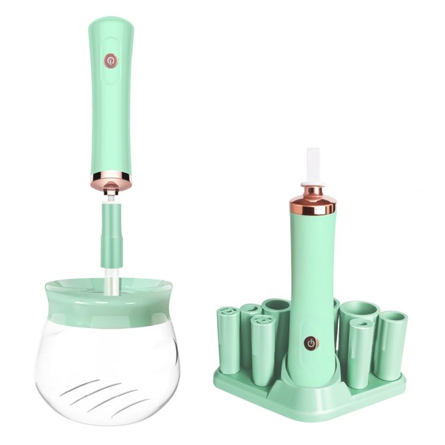 Máquina limpiadora y secadora de brochas de maquillaje, giratoria para brochas de maquillaje, limpiador profundo para brochas de maquillaje, lavado y secado rápido
