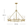 thumbnail image 6 of 47476LCB Hinkley Lighting Copley - 60W 12 LED Large Ring Chandelier-24.75 Inch Tall and 36 Inch Wide-Lacquered Brass Finish, 6 of 8