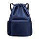 thumbnail image 1 of Mochila de Bolsillo con CordóN Bolsa de Viaje con CordóN Bolsa de Deporte de Fitness para Mujeres Hombres Azul Oscuro, 1 of 5