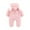 Pink, variant on Baby Clothes Winter Snowsuit Cute Newborn Infant Coats Toddler Bodysuits Fleece Hooded Jumpsuit for Baby Boys Girls