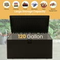 thumbnail image 6 of Costway 120 Gallon Patio Deck Box Outdoor Waterproof Storage Container for Tools Toys Brown, 6 of 11