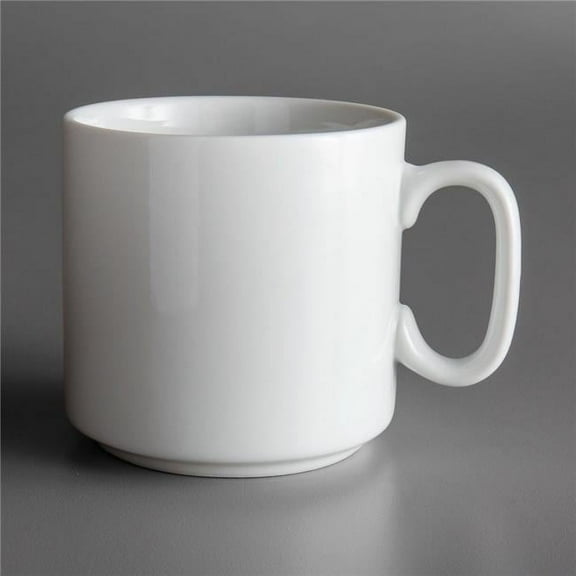 Oneida R4220000560 9 oz Royale Stackable Bright White Porcelain Mug