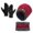 Red, variant on Daznico 3 Pieces Winter Knitted Accessory Set, Lined Beanie, Neck Warmer and Touchscreen Gloves, Thermal Warm Gear for Cold Weather Outdoor Use