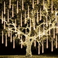 thumbnail image 3 of PULLIMORE Christmas Meteor Shower Lights, 8-Tube Connectable LED String for Tree & Outdoor Decor, 3 of 6
