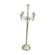 thumbnail image 1 of Candelabro de 5 brazos, candelabro de Metal, adorno de escritorio, candelabro de estilo europeo para mesa de comedor de boda, Base estable y Plateado 23x73cm, 1 of 8