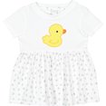 thumbnail image 3 of Inktastic Yellow Baby Duck Girls Baby Dress, 3 of 5