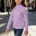 thumbnail image 6 of JOANKDMI Classic Mock Turtleneck Sweaters Girls 10-12 Long Sleeve Ribbed Knit Pullover Tops Basic Solid Color Winter Fall Warm Layering Shirts for Kids Daily Wear, 6 of 7