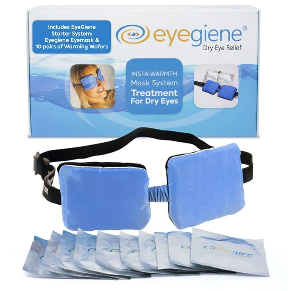 EyeGiene SYSTEM Mascarilla calentadora para ojos secos | Compresa térmica fácil de usar para ojo seco, blefaritis, orzuelos, disfunción de la glándula de Meibomio | Alivio rápido y eficaz | Mantiene e