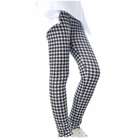 Leggings Para Niños Medias Para Bebés Otoño Invierno Pantalones Para Niñas Pantalones Elásticos Impreso Cepillado Cálido Leggings Casuales Negro Odeerbi LM103-10679