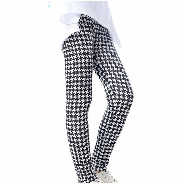 Leggings Para Niños Medias Para Bebés Otoño Invierno Pantalones Para Niñas Pantalones Elásticos Impreso Cepillado Cálido Leggings Casuales Negro Odeerbi LM103-10684